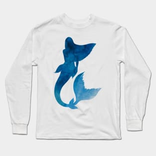 Watercolor Mermaid Long Sleeve T-Shirt